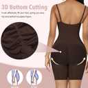 Shapewear Black Bodysuits for Women Tummy Control Leotards Full Body Shaper Spaghetti Strap Camisole Mid Thigh Butt (Brown, L)