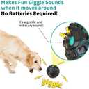 Dog Ball for Aggressive Chewers - Interactive Dog Toy Giggle Balls Fun Squeaky Sound to Keep Them Busy, Durable for Small Medium Large Breeds, Rubber Chew Toy As Seen on TV, Black & Lake Blue
