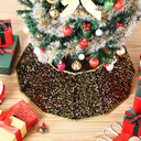 Mr. Pen Christmas Tree Collar, 28" Gold Sequin Base Cover for Artificial and Pencil Trees, Xmas Tree Collar