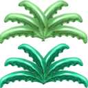 12pcs Palm Tree Leaves Balloons Helium Foil Green Coconut Tree Leaves Balloons for Birthday Wedding Baby Shower Hawaii Luau Tropical Party Decorations