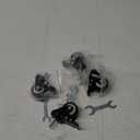HOLKIE Stem Caster Wheels 2 inch Total Locking Casters Set of 4, Threaded Stem 3/8" -16 x 1 (Diameter 3/8", Length 1") Swivel Heavy Duty Castors Black