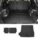 Cargo Mat Compatible with 2025 Toyota 4Runner 5 Seats Gas (Non Hybrid EV & i-Force MAX) Cargo Liner TPE Back Seat Cover Protector for 4 Runner Accessories (5 Seats, Trunk Mat + Backrest Mats)