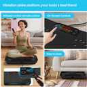 SoftGym Vibration Plate Exercise Machine for Lymphatic Drainage,Power Vibrate Stand Shake Board 450 Lbs Capacity Whole Body Workout Waver with Fitness Resistance Bands Weight Loss Gifts for Women Men