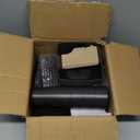 Teivio 16-piece Plastic Wheat Straw Square Dinnerware Set for 4, Unbreakable Dinner Plates, Salad Plates, Snack Bowls, Tumblers 13.5 oz, Dishwasher Safe, Kitchen Outdoor Camping,Black