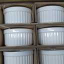 LE TAUCI Ramekins 6 OZ, Ceramic Souffle Dishes, Oven Safe Custard Cups for Baking, Creme Brulee, Pudding, Dessert, Microwave & Dishwasher Safe, Set of 6, White