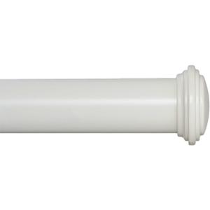 Ivilon Window Curtain Rod Decorative End Cap Design, 1 Inch Rod, 120 to 240 Inch. Ivory