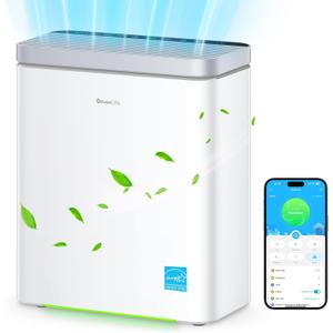 GoveeLife Smart Air Purifier for Large Home Rooms, Covers up to 1046 ft, PM2.5 Monitor, HEPA Sleep Mode, 3-in-1 Filter Air Purifier with App and Alexa Control for Pet Hair, Odors, Pollen and Smoke