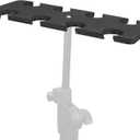 Multi Microphone Holder, Up to 8 Mics, Ideal Mics Holder for Stage Organization and Display, with 3/8"-16 Threaded Adapter, Aluminum, Black