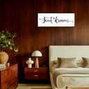 Sweet Dreams Wall Decor Above Bed: Farmhouse Bedroom Sign Guest Room Wall Decor,32x12 Inch Framed Canvas Modern Master Bedroom Wall Art Rustic Hanging Plaque Home Decor