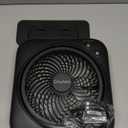 Table Fan with 3 Adjustable Strong Wind Speeds, 8-Hour Timer & 270 Pivoting Head, Quiet AC-Powered Air Circulator, Desktop Fan for Home & Office Bedroom Bathroom Kitchen-Black