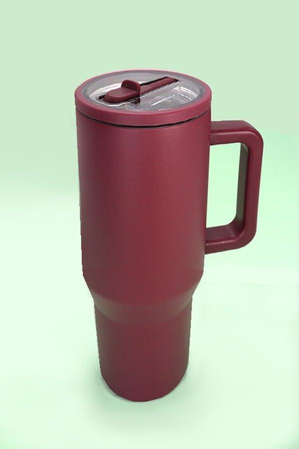 40oz SPILL FREE STAINLESS STEEL VACUUM TUMBLER | DT1206 (CRANBERRY) (Wine)