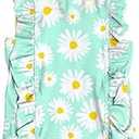 RAISEVERN Baby Girls Swimsuit Ruffles Bathing Suits Cute Beach Sport Swimming Backless Summer One Piece Swimwear 2-7 Years (02)