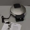 Cuisinart Waffle Maker, 1250W Round Classic Waffle Iron, 5Setting Adjustable Browning Control, WMRCANAS, Brushed Stainless