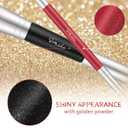 Makeup Brushes Dual-ended Foundation Brush - START MAKERS 2-in-1 Concealer Brush Face Eyebrow Eyeshadow Brush for Liquid, Powder, Buffing, Blending, Contouring Foundation Make Up Brushes(2Pcs) (2Pcs Black&Red)