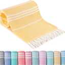 Turkish Beach Towels Vacation Essentials Quick Dry Sand Free Soft Absorbent Adult Oversized Bath Pool Swim Long Towel Lightweight Thin Fast Drying Over The Chair Towel Sand Repellent Anti Yellow (72 x 36 inch)