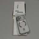 Misea Magnetic for iPhone 17 Pro Case Compatible with MagSafe [Never Yellowing] [Military Grade Drop Protection] Full Camera Lens Protector Plating Soft Clear Phone Case for Women, Silver