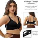 Nursing Bras for Breastfeeding Seamless Maternity Bra Wireless Pregnancy Sleep Bralette Natural Shape Support (Black, XL)