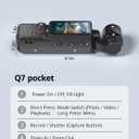 W & O Vlogging Camera with 180 Rotating Lens, Pocket Body Camera with Audio & Video Recording,7-Hour Battery, Handheld POV Cameras with 32GB Card, Easy One-Button Recording for Travel,Daily Life