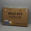 Large Framed Black and White Abstract Wall Art, 3 Piece Modern Canvas Prints Paintings Artwork for Walls, Minimalist Black Beige Gold Pictures for LIving Room Bedroom Office Wall Decor Total 30x60 In (Block)