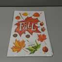 2 x Whaline 105Pcs Fall Glitter Maple Leaves Window Clings Colorful Hello Fall Window Decals Doubled-Sided Window Stickers for Autumn Thanksgiving Harvest Home School Office Party Supplies Gifts, 9 Sheets