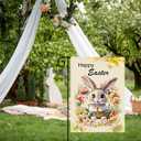 3 x Easter Garden Flag Happy Easter Bunny Garden Flag 12x18 Inch Double Sided for Outside Eggs Bunny Holiday Yard Outdoor Flag Decoration