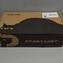 SPUNKYJUNKY Ceramic Dog and Cat Bowl with Wood Stand Non-Slip Matte Glaze Weighted Food Water Set for Cat Medium Dog 28.7 OZ (3.6 CUPS)