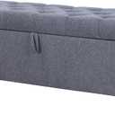 Fromann Upholstered Storage Ottoman Bench for Bedroom Living Room Entryway