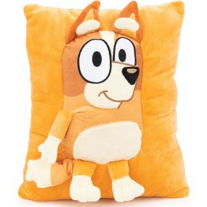 Bluey Bingo Snuggle Pillow - Super Soft Plush Decorative Throw Pillow  Measures 13 Inches (Official Product)