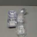 200 Pcs Mini Appetizer Plates Disposable Mini Dessert Plates Cups Spoons Forks Set Dessert Small Containers Assorted Shape for Wedding Birthday Plastic Shrimp Cocktail Cups Party Spa