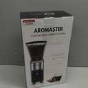 Aromaster Conical Coffee Bean Grinder with 48 Gind Settings, Burr Coffee Grinder for Home Use, Stainless Steel, 40 Seconds Adjustable Timer, Anti-static, Easy to Clean with Brush, Classic Silver