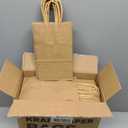 XPCARE 200Pcs Paper Gift Bags 5.25x3.25x8.25'',Gift Wrap Bags with Handles Brown Kraft Paper Bags for Small Business Paper Bags Bulk for Birthday Party Favors Shopping Retail
