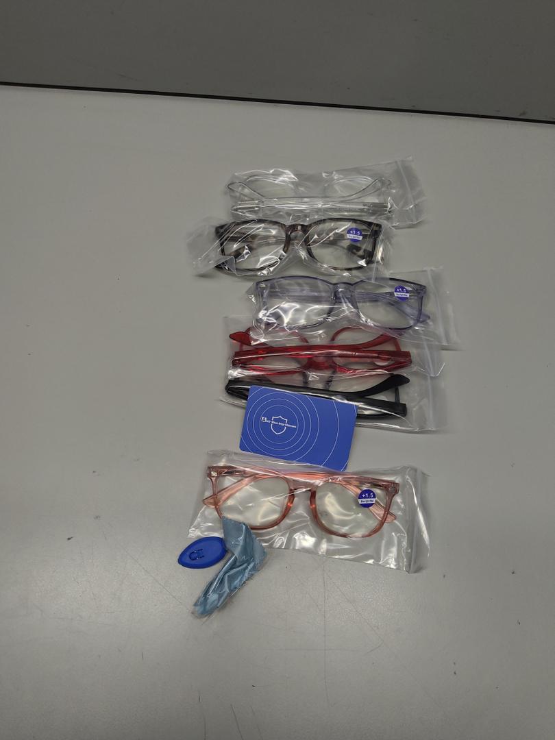 CCVOO Reading Glasses for Women/Men, Eyeglasses, Blue Light Readers for Women/Men, Computer Eye Glasses, Cheaters, Magnification Strength: 1.5 x