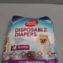 Simple Solution Disposable Dog Diapers, Female Dog Diapers, Puppy Potty Training, Incontinence and Heat Cycle Protection, Extra Small Diapers for Dogs, 9-14 Inch Waist, 30 Count