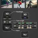 Universal Ebike Light and Horn Switch Turn Signal Switch 3 in 1 Motorcycle HeadLight Turn Switch Motorcycle Horn Turn ON/Off Control Switches for Electric Bike Scooter Light Switch Signal Button DK336