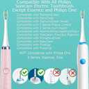 Replacement Heads Compatible with Sonicare Toothbrush, Replacement Brush Head for Philips Sonicare Electric Toothbrush 4100 5100 6100 9900 C2 W3 and More Click-on Handles (8white+8black)