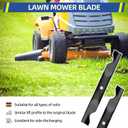 GICOOL 405380 Lawn Mower Blade, for 46" Husqvarna YTH22V46 Z246 YT46LS YTH20K46 YTH21K46 YTH22K46 RZ4623 Craftsman CMXGZAM110147 594892801 PP21011 Ariens 21546611, 5-Star Mounting Pattern, 2 Pack