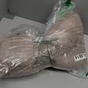 Amazon Basics Washable Donut Pet Bolster Faux Fur Bed with Removable Cover, Anti-Slip Bottom for Dog, Beige, 23" x 23"