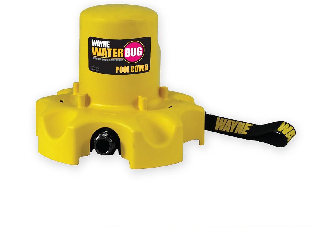 Wayne WaterBUG Automatic Pool Cover Pump Freeze-Protected Submersible Water Pump for Winter Pool Covers, 1,900 GPH, Above Ground & In-Ground Pools, 25 ft Cord