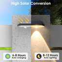 Solar Fence Lights Outdoor Waterproof LED - 3000/4000/6000K 3 Mode, IP65 Waterproof Fence Lights Solar Powered, Solar Wall Lights for Outside, Backyard/Step/Patio/Deck Fence/Stair Railings (12 pack)