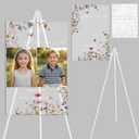 Novabright These Kids Are Getting Married with Adjustable Easel & DIY Stickers Wildflower Wedding Welcome Sign, 15.8"x23.6" Acrylic Yard Sign for Rehearsal Dinner, Bridal Shower & Wedding Decor