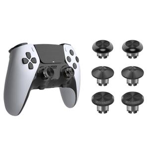 CHARM FOCUS Metal Thumbsticks for PS5 Edge Controller, Analog Thumb Sticks Caps Replacement Kit for PS5 Dual Sense Edge Stick Module, 6 Joysticks, Black