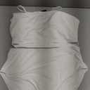 Tempt Me Women Bandeau Bikini Set Strapless High Waisted Two Piece Swimsuit Longline Bathing Suits (XX-Large, White)