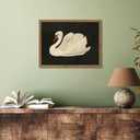 Vintage Framed Bathroom Wall Art, Moody Wall Decor, Swan Paintings Farmhouse Decor, Victorian Pictures Canvas Prints, Rustic Antique Artwork for Living Room Bedroom 16x24 inch
