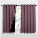 NICETOWN Dry Rose 100% Blackout Lined Curtains, 2 Thick Layers Completely Blackout Window Treatment Thermal Insulated Drapes for Kitchen/Bedroom (1 Pair, 62 inches Width x 63 inches Length Each Panel)