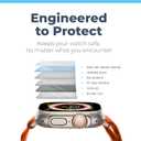 3 x Power Theory Designed for Apple Watch Ultra and Apple Watch Ultra 2 Screen Protector - Easy Install, Premium Full body Protection, Hard Bumper Case with Tempered Glass for iWatch (Black, 49mm)