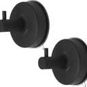 SVG HOME Suction Cup Hooks for Shower 2 pcs Removable, Stainless Steel 304, for Most Household Walls Shower Hooks Suction Cup Towel Hooks for Bathrooms Door Hanger Hook Wall Hook (Black)