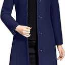 Women's Wool Trench Coat Winter Long Thick Overcoat Walker Coats, M