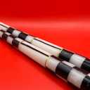 %100 Handmade Christmas Decorative Hand Painted Taper Candles, 2 Pack | Checkered Black & White | for Dinner Table and Interior Decoration, Christmas Decoration, New Year Holiday Decor