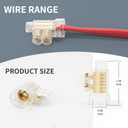 50 Brass Wire Connector Nuts, Double Screw Fixing Wire end Connector Cap, Fixing Connector, nut 14-3 AWG 36mm for Wire Connection