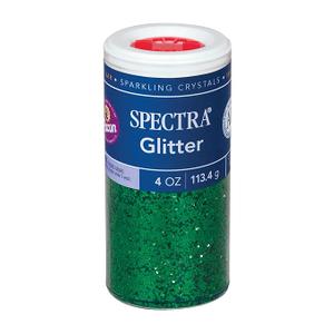 Spectra Arts & Crafts Glitter, Green, 4 oz., 1 Jar And Scotch 009 850-Cft Adhesive Squares 850 Piece